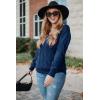 imageArachampampCloz Womens Soft V Neck Long Sleeve Casual Loose Fit Sweater TopsBlue