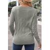 imageArachampampCloz Womens Soft V Neck Long Sleeve Casual Loose Fit Sweater TopsLight Grey