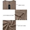 imageArachampampCloz Womens Soft V Neck Long Sleeve Casual Loose Fit Sweater TopsNutmeg