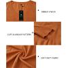 imageArachampampCloz Womens Soft V Neck Long Sleeve Casual Loose Fit Sweater TopsRed Caramel