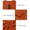 imageArachampampCloz Womens Soft V Neck Long Sleeve Casual Loose Fit Sweater TopsRust