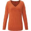imageArachampampCloz Womens Soft V Neck Long Sleeve Casual Loose Fit Sweater TopsRust