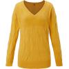 imageArachampampCloz Womens Soft V Neck Long Sleeve Casual Loose Fit Sweater TopsYellow