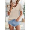 imageArachampampCloz Womens Wool Blend Summer Tops Lightweight Business Casual BlousesApricot