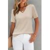 imageArachampampCloz Womens Wool Blend Summer Tops Lightweight Business Casual BlousesApricot