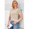 imageArachampampCloz Womens Wool Blend Summer Tops Lightweight Business Casual BlousesApricot