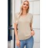imageArachampampCloz Womens Wool Blend Summer Tops Lightweight Business Casual BlousesApricot