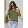 imageArachampampCloz Womens Wool Blend Summer Tops Lightweight Business Casual BlousesArmy Green