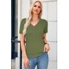 imageArachampampCloz Womens Wool Blend Summer Tops Lightweight Business Casual BlousesArmy Green