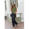 imageArachampampCloz Womens Wool Blend Summer Tops Lightweight Business Casual BlousesArmy Green