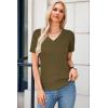 imageArachampampCloz Womens Wool Blend Summer Tops Lightweight Business Casual BlousesBrown Green