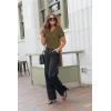 imageArachampampCloz Womens Wool Blend Summer Tops Lightweight Business Casual BlousesBrown Green