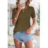 imageArachampampCloz Womens Wool Blend Summer Tops Lightweight Business Casual BlousesBrown Green