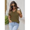 imageArachampampCloz Womens Wool Blend Summer Tops Lightweight Business Casual BlousesBrown Green