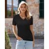 imageArachampampCloz Womens Wool Blend Summer Tops Lightweight Business Casual BlousesCableblack02