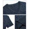 imageArachampampCloz Womens Wool Blend Summer Tops Lightweight Business Casual BlousesCabledusty Blue