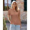 imageArachampampCloz Womens Wool Blend Summer Tops Lightweight Business Casual BlousesCablemocha Mousse
