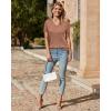 imageArachampampCloz Womens Wool Blend Summer Tops Lightweight Business Casual BlousesCablemocha Mousse