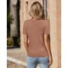 imageArachampampCloz Womens Wool Blend Summer Tops Lightweight Business Casual BlousesCablemocha Mousse