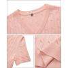 imageArachampampCloz Womens Wool Blend Summer Tops Lightweight Business Casual BlousesCablepale Pink
