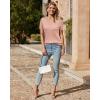imageArachampampCloz Womens Wool Blend Summer Tops Lightweight Business Casual BlousesCablepale Pink