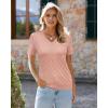 imageArachampampCloz Womens Wool Blend Summer Tops Lightweight Business Casual BlousesCablepale Pink
