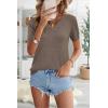 imageArachampampCloz Womens Wool Blend Summer Tops Lightweight Business Casual BlousesCoffee