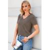 imageArachampampCloz Womens Wool Blend Summer Tops Lightweight Business Casual BlousesCoffee