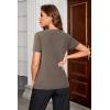 imageArachampampCloz Womens Wool Blend Summer Tops Lightweight Business Casual BlousesCoffee