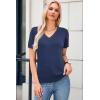 imageArachampampCloz Womens Wool Blend Summer Tops Lightweight Business Casual BlousesDark Blue