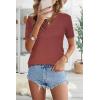 imageArachampampCloz Womens Wool Blend Summer Tops Lightweight Business Casual BlousesDusty Red