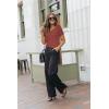 imageArachampampCloz Womens Wool Blend Summer Tops Lightweight Business Casual BlousesDusty Red