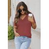imageArachampampCloz Womens Wool Blend Summer Tops Lightweight Business Casual BlousesDusty Red