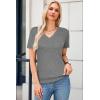 imageArachampampCloz Womens Wool Blend Summer Tops Lightweight Business Casual BlousesGrey