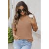 imageArachampampCloz Womens Wool Blend Summer Tops Lightweight Business Casual BlousesKhaki