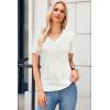 imageArachampampCloz Womens Wool Blend Summer Tops Lightweight Business Casual BlousesOffwhite