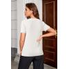 imageArachampampCloz Womens Wool Blend Summer Tops Lightweight Business Casual BlousesOffwhite