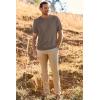 imageArachampampCloz Mens Wool Blend Loose Fit Sweater Ultra Soft 2025 Spring Bottoming Crewneck Fashion PulloverCoffee