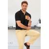 imageArachampampCloz Mens Wool Blended Button Down Shirt Short Sleeve Knit 2025 Summer Fashion Dress Shirts Casual Business GolfBlack