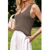 imageArachampampCloz Womens Non See Through Double VNeck Summer Casual Tanks 2025Coffee