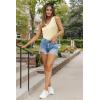 imageArachampampCloz Womens Non See Through Double VNeck Summer Casual Tanks 2025Offwhite Cream