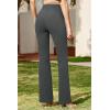 imageArachampampCloz Womens Stretch WrinkleFree Lightweight Bootcut Work Pants 2025Dark Grey