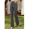 imageArachampampCloz Womens Stretch WrinkleFree Lightweight Bootcut Work Pants 2025Dark Grey