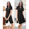 imageArachampampCloz Womens Summer Polo Dresses 2025 Short Sleeve Cable Knitted Fashion Business Work Casual A Line DressBlack