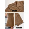 imageArachampampCloz Womens Summer Polo Dresses 2025 Short Sleeve Cable Knitted Fashion Business Work Casual A Line DressBrown