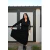 imageArachampampCloz Womens Wool Blend Tie Waist Pleated Fall Sweater Dress 2025Black