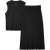 imageArachampampCloz Womens Non See Through 2 Piece Sets Summer Tank Top and Midi Skirt Knit OutfitsBlack