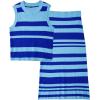 imageArachampampCloz Womens Non See Through 2 Piece Sets Summer Tank Top and Midi Skirt Knit OutfitsBlue