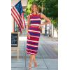 imageArachampampCloz Womens Non See Through 2 Piece Sets Summer Tank Top and Midi Skirt Knit OutfitsDark Rednavy