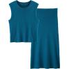 imageArachampampCloz Womens Non See Through 2 Piece Sets Summer Tank Top and Midi Skirt Knit OutfitsPeacock Blue
